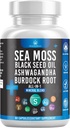 Silikon Denizi Moss Black Tohum Yağı Ashwagandha Bladderwrack Burdock - 60 Kont