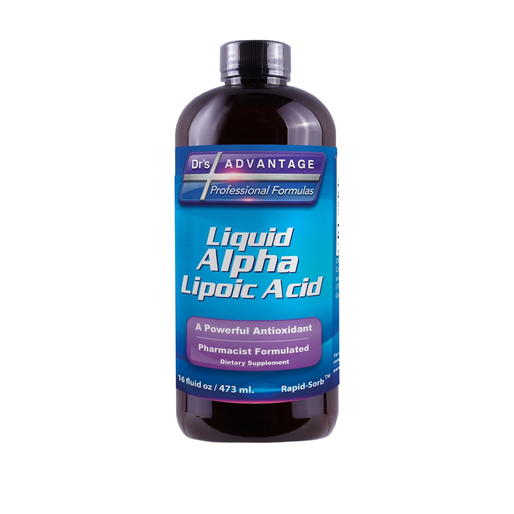 Alfa Lipoic Asit - Servis başına 50 mg ALA ile Sıvı Diyetsel Tamam - Antioksitlerle Paketlendi - Glicist Formulated, Hızlı-Sorb Teknolojisi - Nutrient Abhidrorb Teknolojisi - 16 fl. oz.