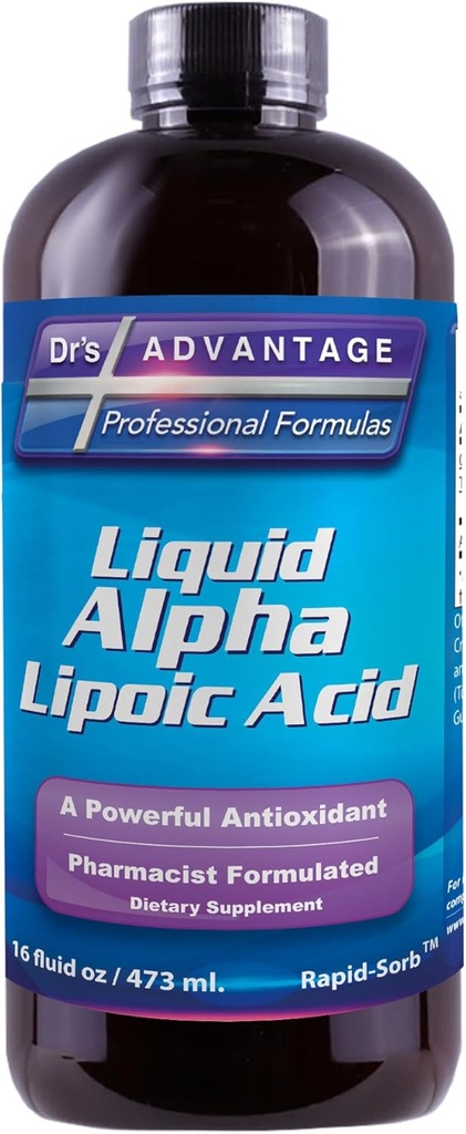 Alfa Lipoic Asit - Servis başına 50 mg ALA ile Sıvı Diyetsel Tamam - Antioksitlerle Paketlendi - Glicist Formulated, Hızlı-Sorb Teknolojisi - Nutrient Abhidrorb Teknolojisi - 16 fl. oz.
