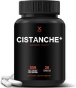 Humanx Cistanche+ 550MG (Cistanche Tubulosa Türlü Erkekler için Toz) ABD Made - Easy to Sw Capsules - Powerful Supplement to Support Athletic Performance, Strength, & Vitality