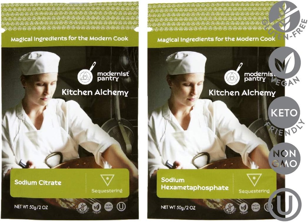 Sodyum Citrate + sodyum Hexameta fosfat Değer Paketi ⊘ Non-GMO Vegan OU Kosher Sertifikalı - 100g/4oz