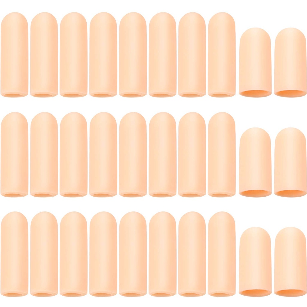 Frienda 30 Pieces Gel Finger Protector, Parmak Cracking Pulse Support (Apricot) için Silikon Kapak Kollarını Yasaklıyor