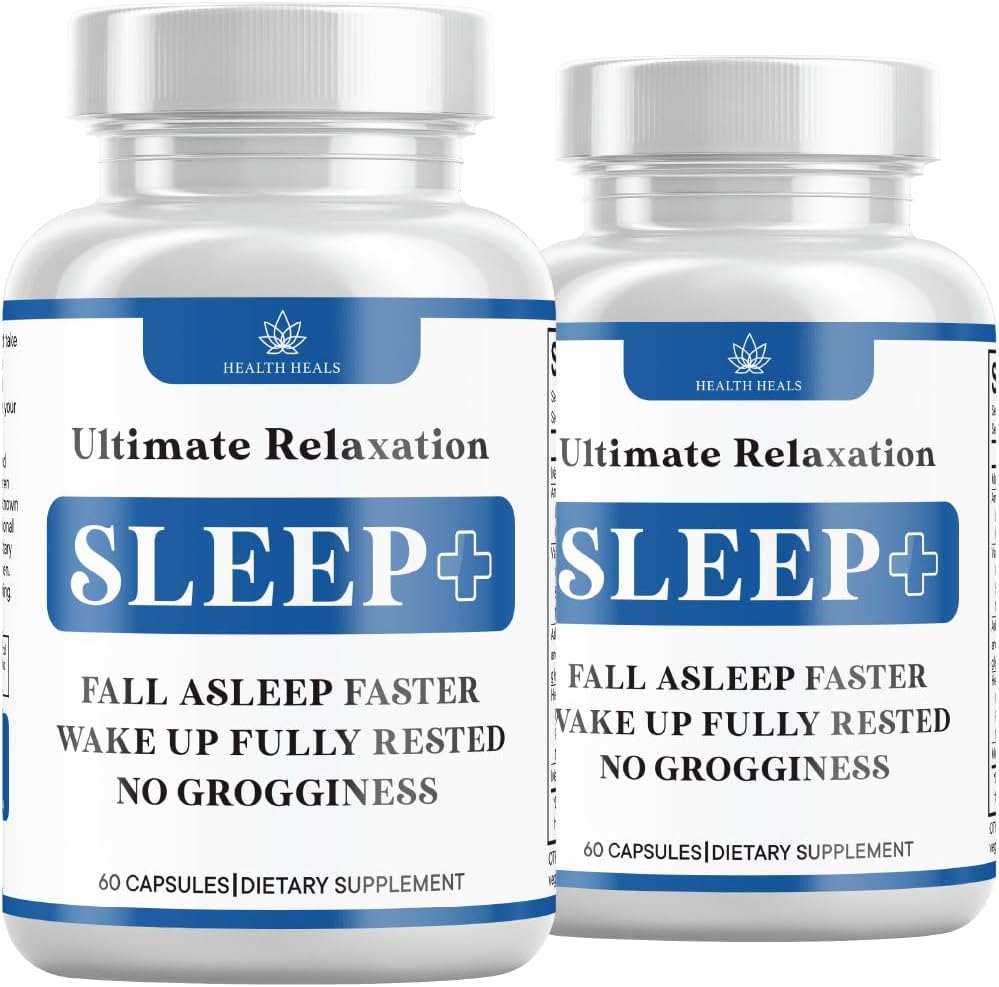 Relaxation Sleep Aid, Natural Non-Habit Forming, Sleep Supplement Developed to Support for Longer & Better Sleep, Chamomile, Magnesium, Melatonin, Ashwagandha, GABA, Drug-Free (120 Count)