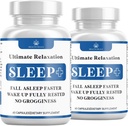Rahatlama Sleep Aid, Natural Non-Habit Form, Sleep Supplement Longer & Better Sleep, Chamomile, Magnezyum, Melatonin, Ashwagandha, GABA, Drug-Free (120 Count) için destek için gelişmiştir