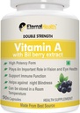 Eterna.l-Health Βιταμίνη Α (διπλή δύναμη) με εκχυλίσματα Bilberry και εκχυλίσματα Retinyl Palmitate- μορφή υψηλής ισχύος - Υποστηρίζει υγιή όραση & ανοσοποιητικό σύστημα και υγιή ανάπτυξη – κάψουλες 90 Veg