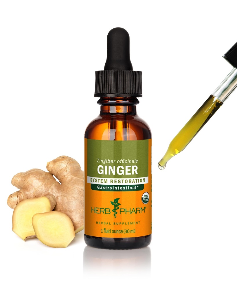 Herbm Pharm Digestive Support için Organik Ginger Sıvı Türlemeyi Onayladı - 1 Ounce