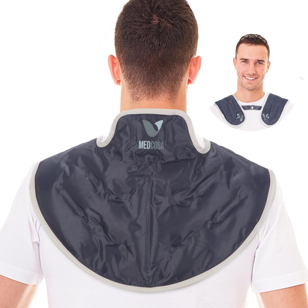 Medcosa Buz Paketi Boy & Omuz - Reusable Hot & Cold Therapy, Plush Gel Migraine, Muscle & Post-Workout Pain Relief