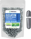XPRS Nutra Boyutu 0 Boş Kapsüller - 100 Kont Boş Gelatin Capsules - Pills DIY Capsule - Pure Bovine Pill Gel Caps For Do-It- Yourself Supplements (Silver)