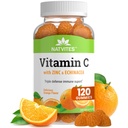 Echinacea ve Rose Hips ile Yetişkinler için C ve çinko Gummies - Kadınlar ve Erkekler için Orange Flavored Gummy Vitamins - Immune Support Supplement – Non-GMO, Vegan, Gluten, Nut and Dairy Free (120 Count)
