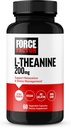 FORCE FACTOR L Theanine, Extra Strength L-Theanine Supplement for Stress Relief, and Supporting Calm and Relaxation, L Theanine 200 mg Capsules, Vegan, Non-GMO, No Gelatin, 60 Sebze Capsules