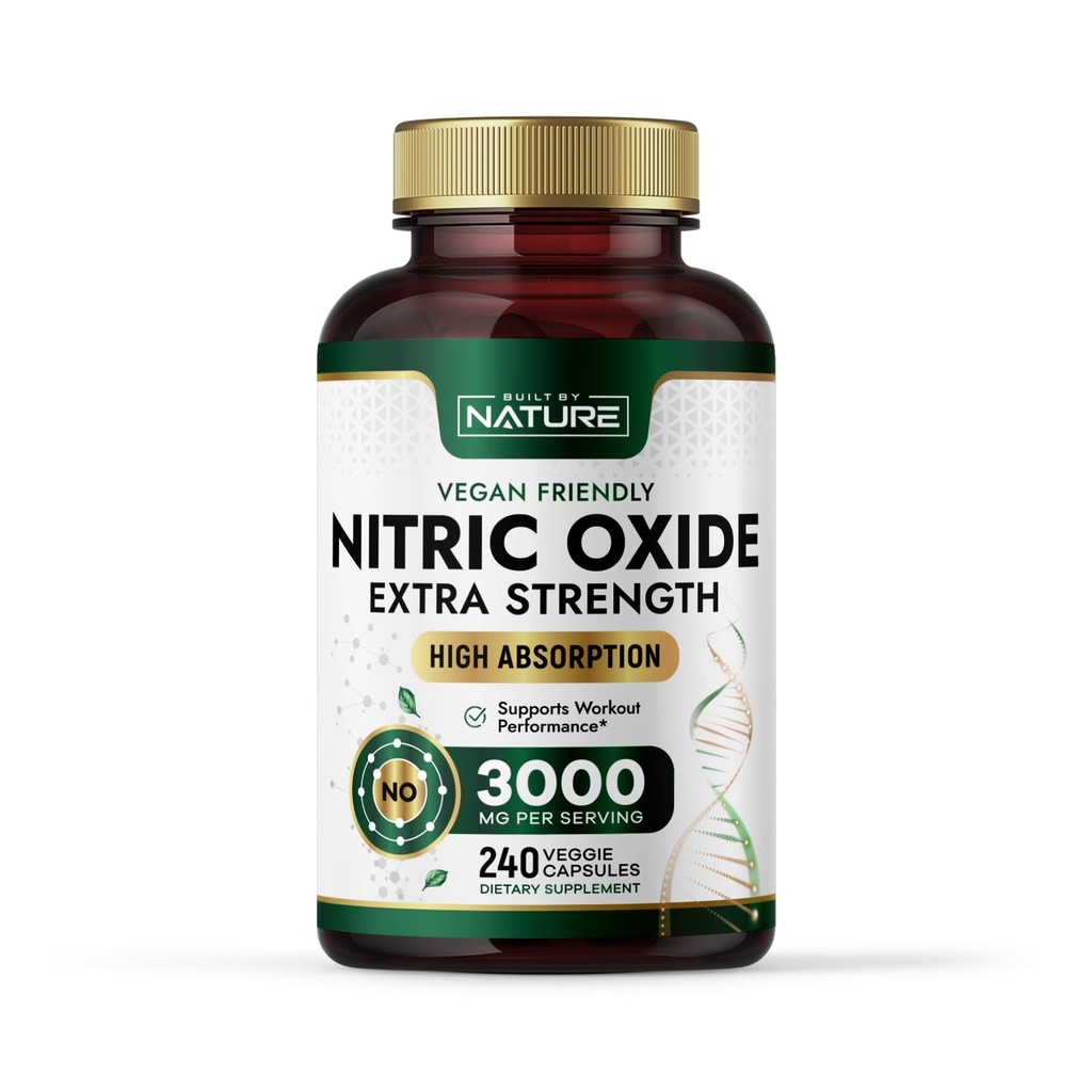 Nature Nitric Physics Supplement 3000 mg ile L-Arginine ve L-Citrulline tarafından inşa edilmiştir - 240 Capsules