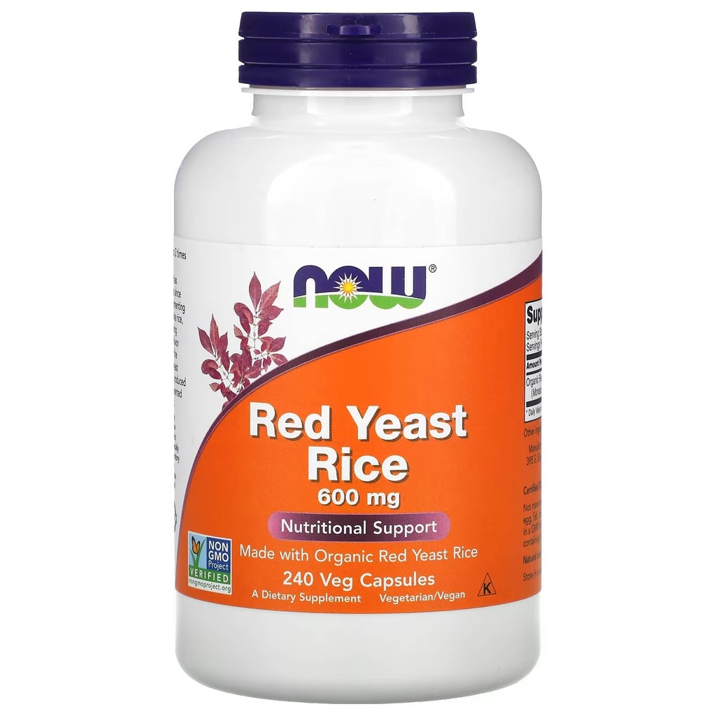 Şimdi Gıdalar Red Yeast Rice 600 mg, 240 Kont (4000 of 1)