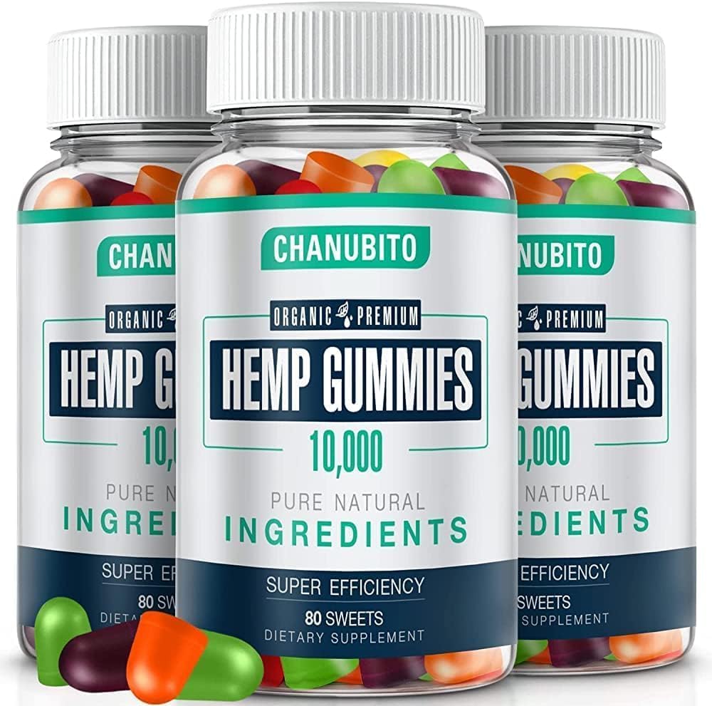 Hemp Gummies (3 Packs) Organik Omega 3 6 9 Tamam Yüksek Potency - Pain, Sleep, Mood - Pure Hemp Oil Extract - Natural Edibles Gummy-Vegan, Non-GMO, Low Sugar