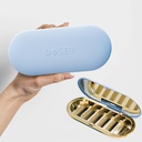 Dosey 7 Day Pill Compact Travel Pill Organizer - 7 Pill Case with 7 Pill Karşılaştırmalar Tıp Depolama ve Koruma – Şık & Zarif İlaç Organizelı Ayna (Mavi)