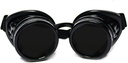 GloFX Steampunk Goggles Tinted - Rave EDM Festival Αξεσουάρ - Gothic Cosplay Wonder Goggles - Μαύρα Goggles με μαύρους φακούς απόχρωσης