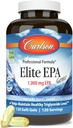 Carlson - Elite Gems, 1000 mg EPA Fish Oil, Wild-Caught, Norveç Fish Oil, Sustainable Sourced, Sağlıklı Triglyceride Seviyeleri Korumaya Yardımcı olur, 120 Softgels