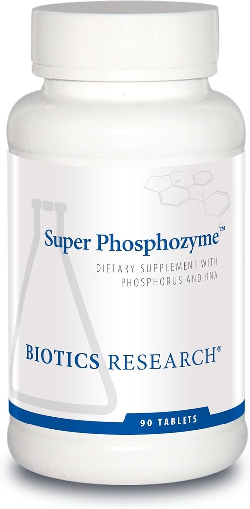 Biotics Research Super Phosphozyme –Phosphorous and RNA, Electrolytes, Healthy Bones and Teeth, Protein Production, Energy Support, 90 Tablets