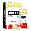 Bu Beslenme Apples + Banana 100% Doğal Gerçek Meyve Bar, Çocuklar ve Yetişkinler için Paleo, GMO Sugar-Free, No preservatives Energy Food, 14.4 Oz, 12 Paket
