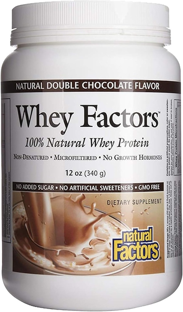 Doğal Faktörler tarafından Whey Faktörleri, Grass Fed Whey proteini, Aids Kas Development ve Immune Health, Double Chocolate, 12 Oz Oz