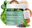 Dr. Fuhrman Whole Food Greens Toz | Premium Greens Superfood Toz Multivitamin | Plant Based Protein for Immune Support & Gut Health | Organik Mushrooms, Greens, & Turmeric | Vitamin B12, D3, K2