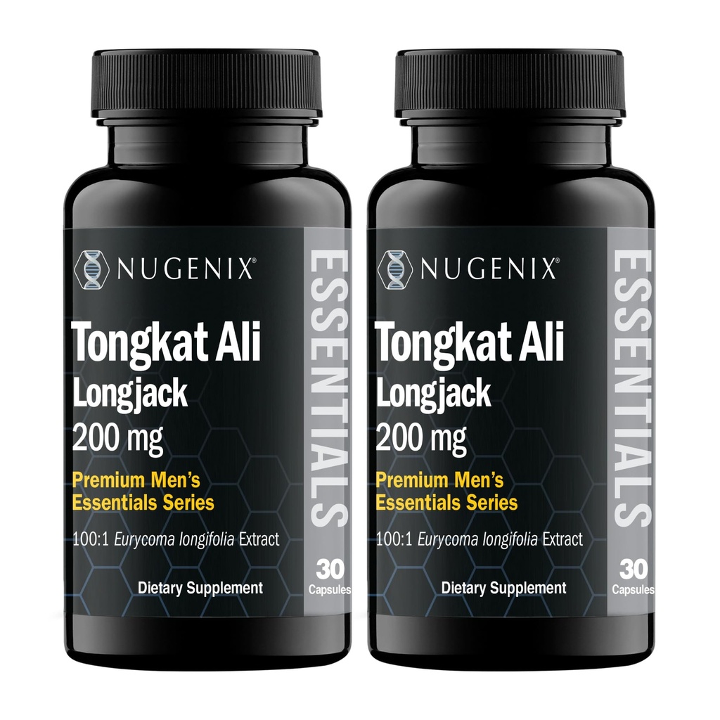 Nugenix Essentials Tongkat Ali for Men, Υποστήριξη για την Υγεία των Ανδρών, Longjack Eurycoma Longifolia Extract, 60 Count