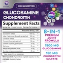Glucosamine Chondroitin MSM Ortak Supplement 2100 mg - Glucosamine Sulfate, Turmeric, Boswellia, Quercetin & Bromelain - Doğa Ekstra Güçlü Flexability, Mobility & Ortak Destek, 60 Capsules
