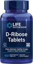 Life Extension D-Ribose Tabletleri, Plusuba, Kalp ve Kas'da Sağlıklı Enerji Seviyelerini Korumaya Yardım Ediyor, Encourages The Production of ATP, Gluten-Free, Non-GMO, Vegan, 100 Vegetarian Tabletler