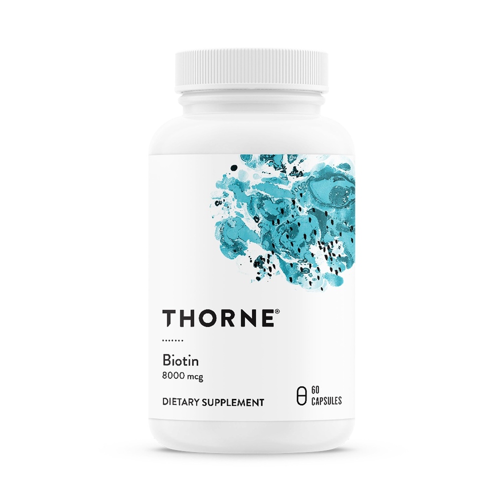 THORNE - Biotin - Sağlıklı Saçlar için B7 Supplement, Nails, Skin & Metabolism* - 60 Capsules
