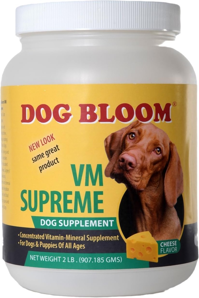 VM | The Ultimate Vitamin & Mineral Supplement for Dogs | Real Cheese Flavor | (32 oz. (2 lbs.)