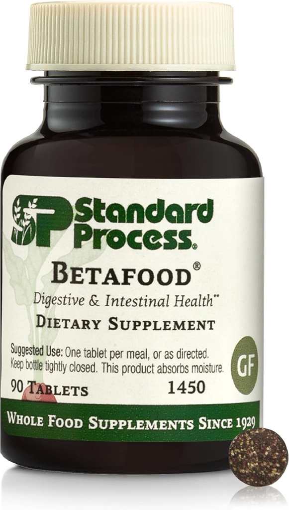 Standart Süreç Betafood - Beets ile Digestion & Intestinal Function with Beets - Aids a Health & Liver Health - Gluten-Free, Non-Dairy & Non-Soy - 90 Tabletler (90 hizmet)