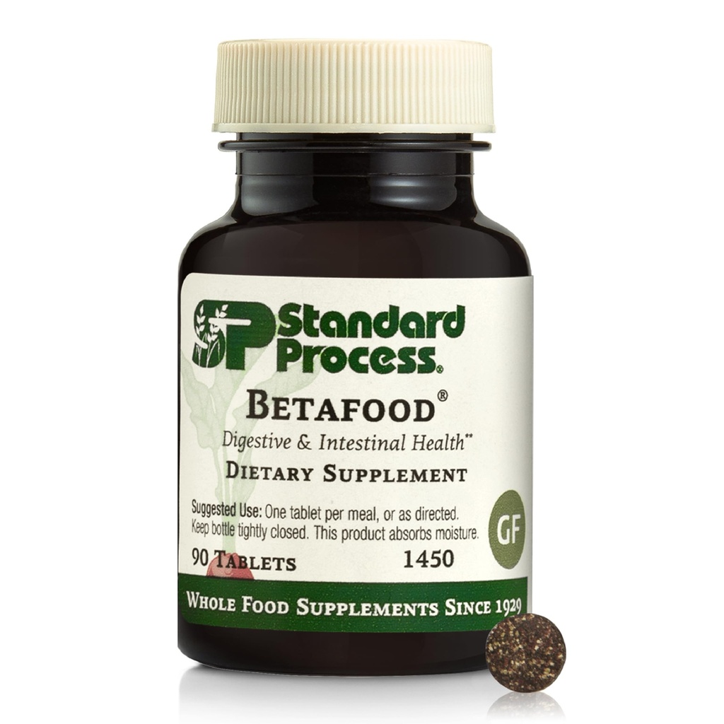 Standart Süreç Betafood - Beets ile Digestion & Intestinal Function with Beets - Aids a Health & Liver Health - Gluten-Free, Non-Dairy & Non-Soy - 90 Tabletler (90 hizmet)