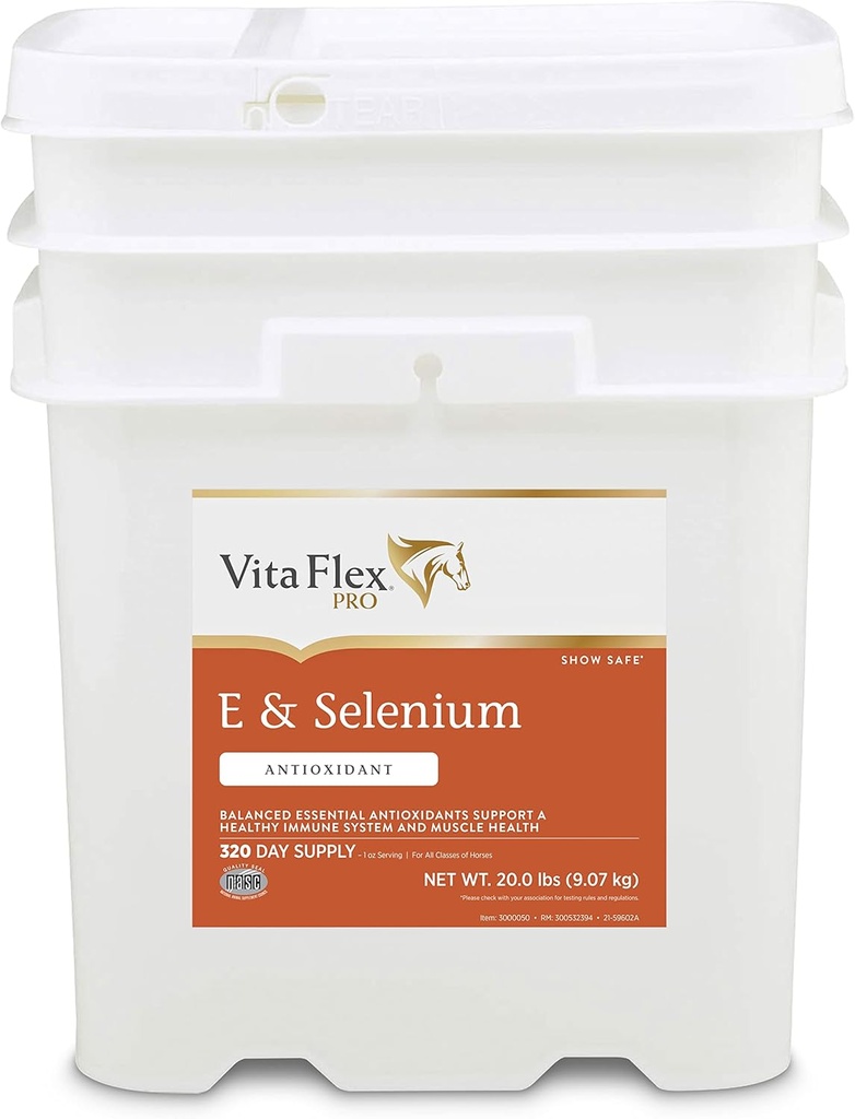 Vita Flex Pro E και Horse Selenium συμπλήρωμα, Ισορροπημένα απαραίτητα αντιοξειδωτικά, 20 Λίρες, 320-Ημέρες προσφοράς
