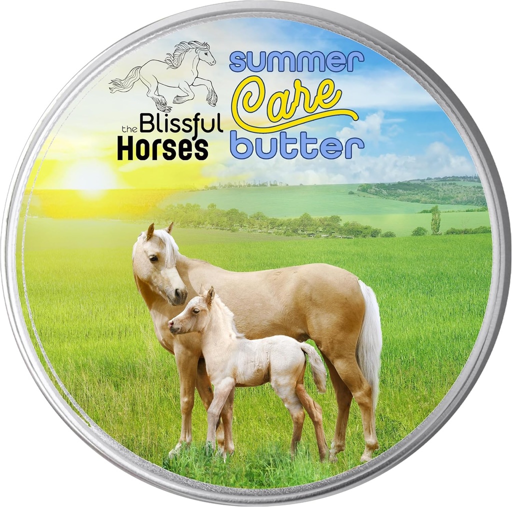 Blissful Horses Summer Care Sun Butter, Gentle Horse Sunscreen, Easy-to-Apply Equine Sunblock Solution, Must- Have Horse Essentials for All Day Sun Protection, 4 oz.
