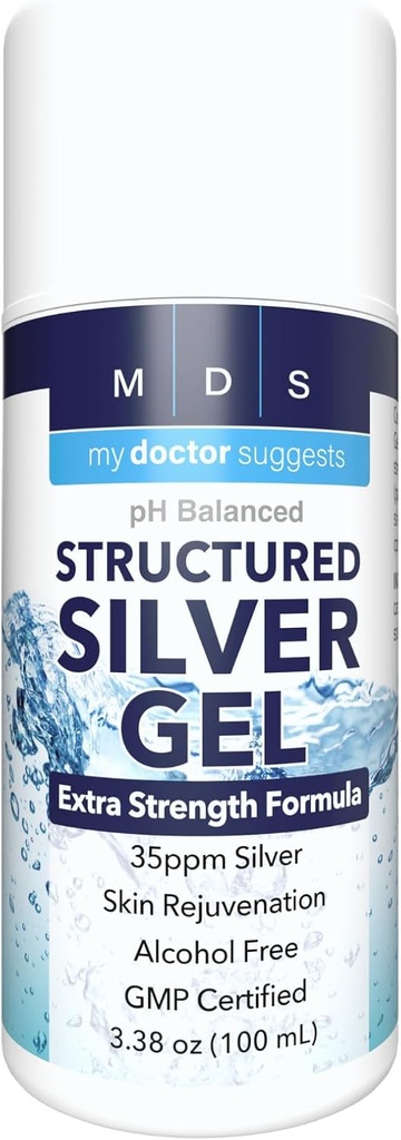 Yapılı Colloidal Silver Gel Ekstra Güçlü - Topical Soğutma - pH Dengeli 35ppm Structured Silver Burns & Skin Irritations Soothing Relief of Burns & Skin Irritations
