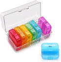 GREENCYCLE Haftalık Pill Organizer 7 Gün 2 Gün Bir Gün, AM PM Portre Seyahat Günlük Karşılaştırmalar Balık Petrol Tamamları, Faraday Free Pill Box, Easy to Clean to Clean