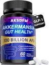 GLP-1 Supplement - Kadınlar ve Erkekler için 300 Milyar AFU Akkermansia Probiyotik, Akkermansia Muciniphila for GLP-1 Production, Digestive, Gut, Immunity, Advanceds Gut Lining Function - 60 Count