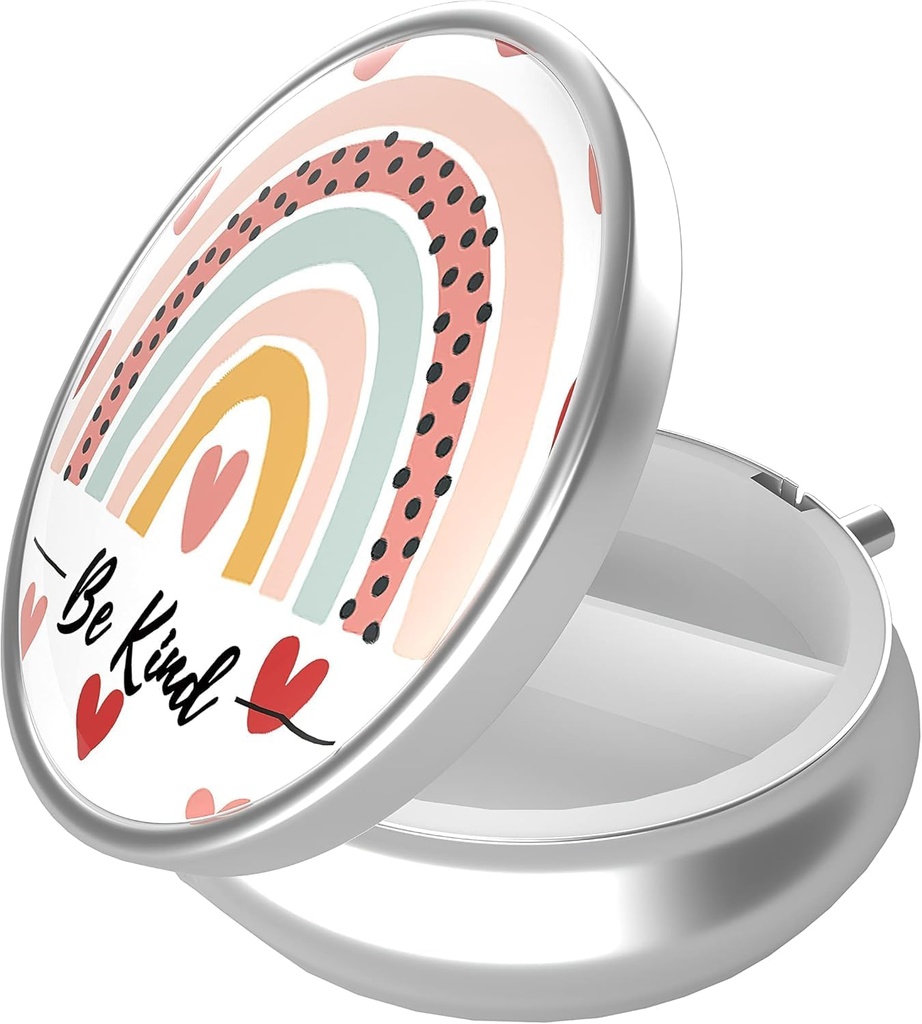 Pill Box, 3 Karşılaştırmalı Port, Compact ve Cute, Purse ve Pocket, Tıp ve Vitamin Organize (Rainbow)