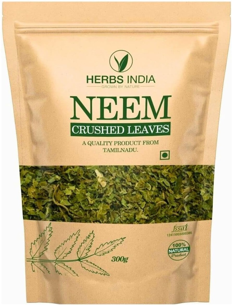 Neem Crushed'i terk etti (Not Toz değil), Fresh Neem Leaf Tea 300 Grams (10.6 Oz), Herbal Supplements - HerbsIndia