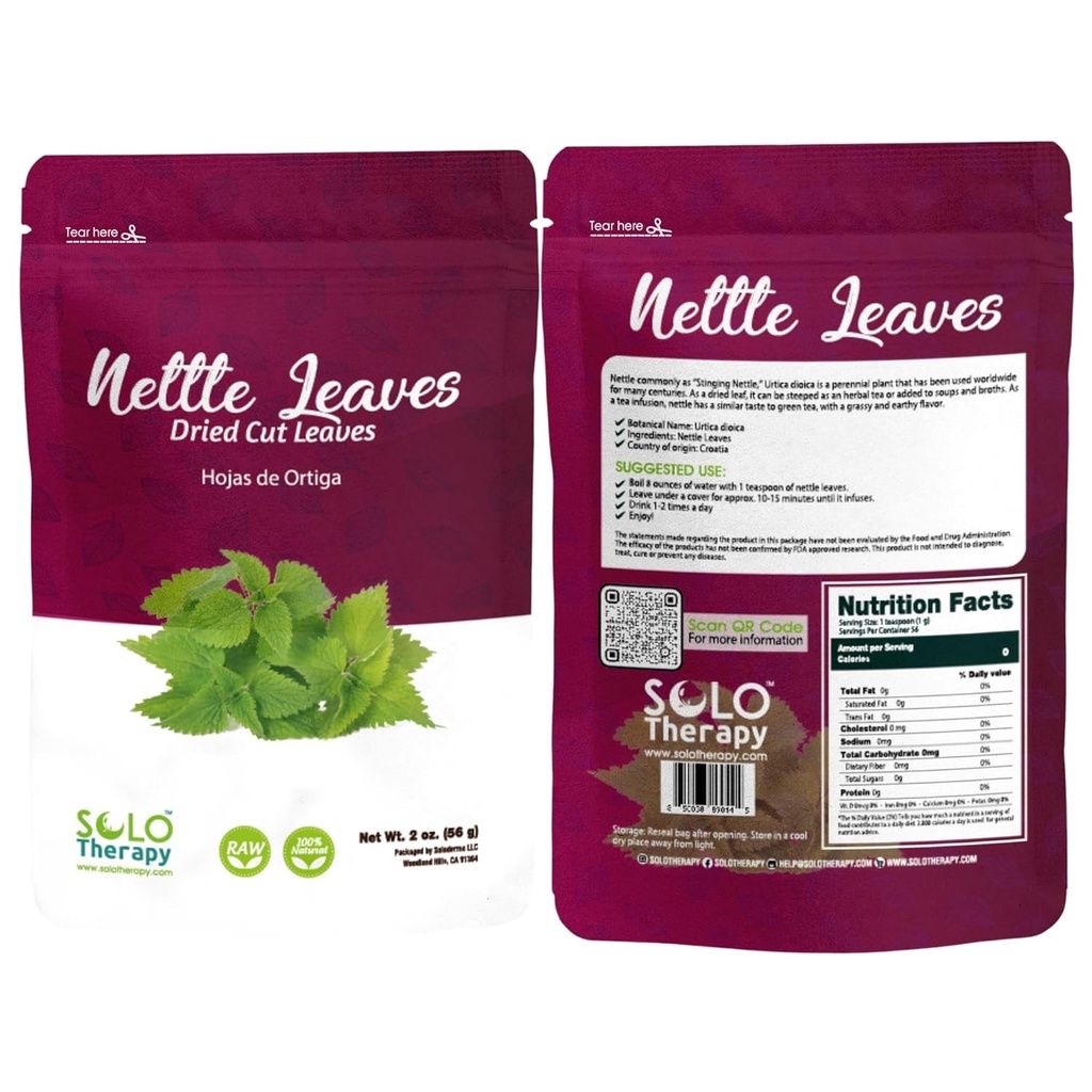 Nettle Leaf c /s 2 ounces, Nettle Leaf Tea, Resealable Bag, Sting Leaf, Nettle Leaf Herb