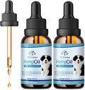 Köpekler ve Kediler için yağdır - Anksiyete, Stresli Yardım ve SÖizures - Arthritis Hip Joint Pain Relief - Hemp Calming Drops Sleep Aid for Dogs 2PACK