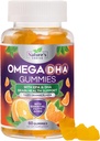 Omega 3 Fish Oil Gummies - Triple Strength Omega3 Gummy - DHA & EPA Fatty Acids for Heart Health, Joint & Brain Support, Nature's High Ab Omega Fish Oil Supplement, Orange Flavor- 60 Gummies