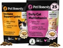 Cat Multivitamins + Immune Support Lysine Dual Texture Chew Supplement Sche - Supports General Immune Health, Joints, Skin & Coat, ve Cat Antis - Sneezing, Runny Nose