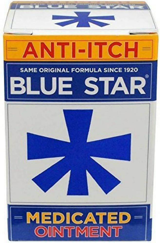Blue Star Anti-Itch Medicated Ointment 2 oz ( 10 Paket)