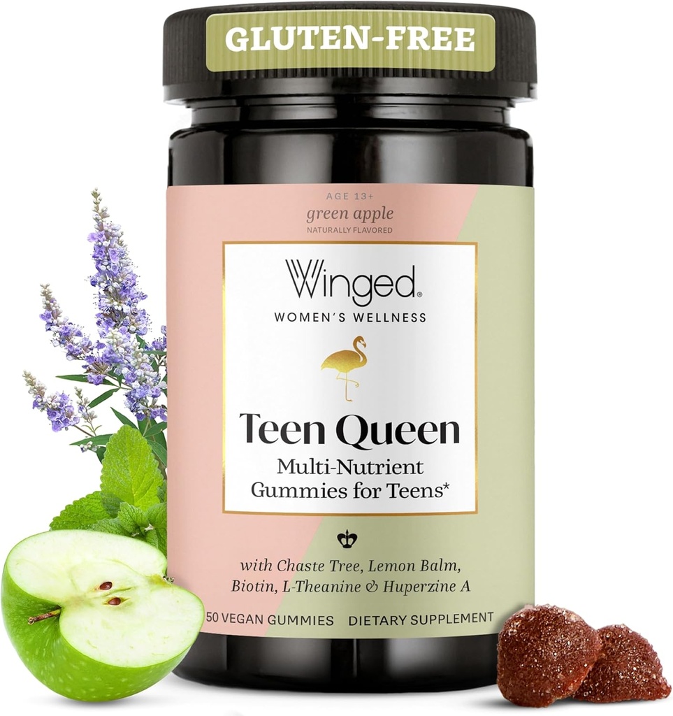 Eski Wellness Multivitamin Gummies for Teen Girls - Teen Vitamins for Mood & Hormonal Health - Vegan Gummy Supplement with Chaste Tree, Lemon Balm, L-Theanine, Probiyotiks & Biotin - 50 Gummies