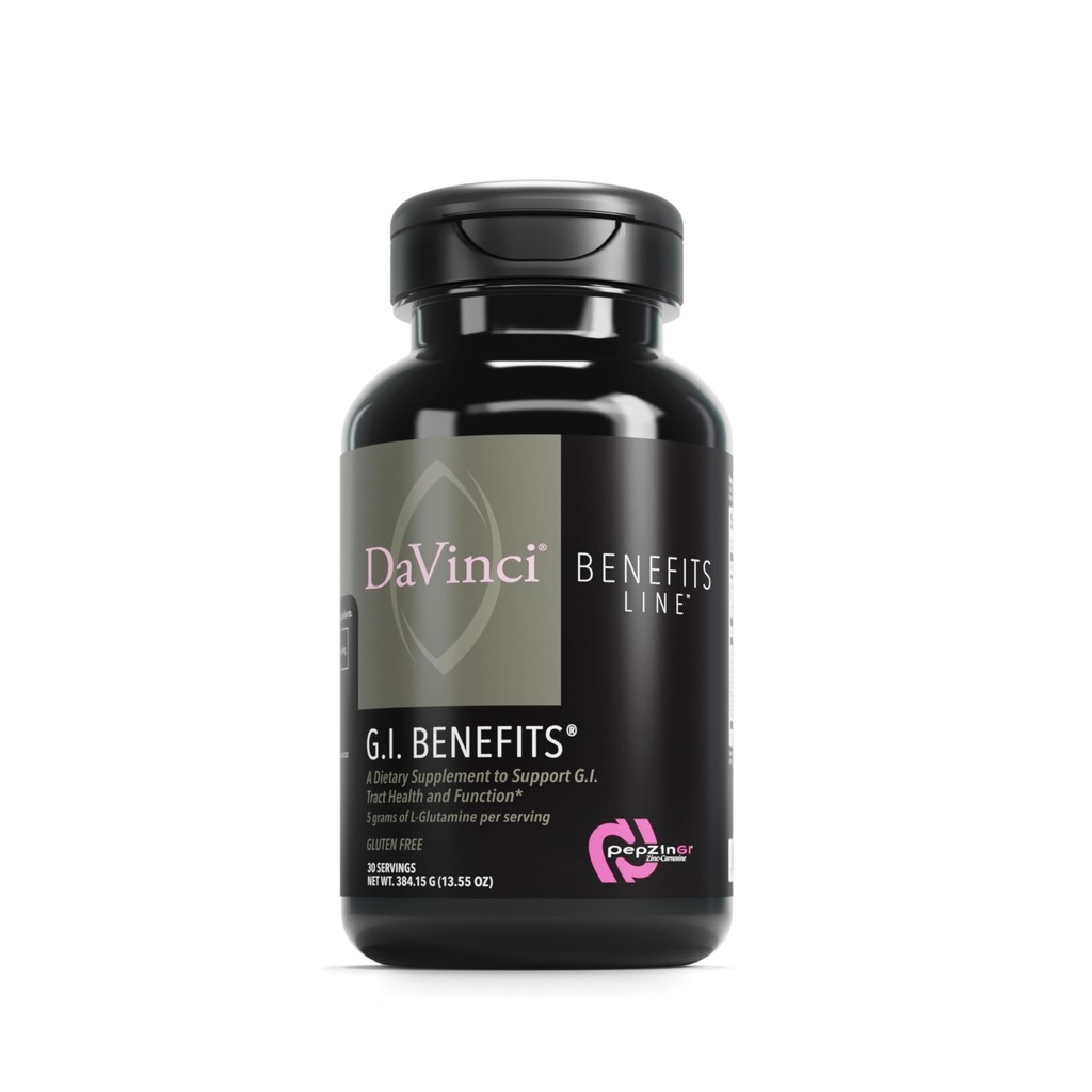 DAVINCI Laboratuvarları GI Faydaları - Magnezyum & L-Glutamine ile Digestive Health Supplement Toz * - Destek Immune System & Health Digestion* - Gut Health Supplement for Men & Women - 30 Hizmetler (384.15 g)