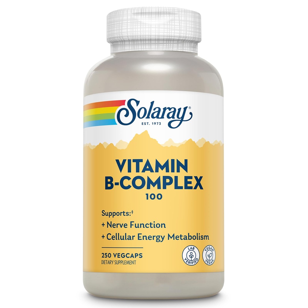 Solaray B Kompleksi Tamam, 100 mg, 250 Kont