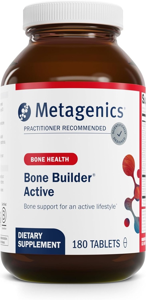 Metagenics Bone Builder Active Multivitamin Tableti ile birlikte, Phosphorus, Magnezyum ve Vitamin D Sağlıklı Kemik Yoğunluğu Korumaya Yardımcı Olmak - 180 Hizmet