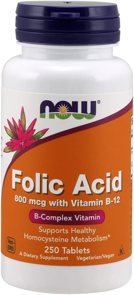 Şimdi Gıdalar Folic Asit 800 mcg Tabs (Pack of 2)