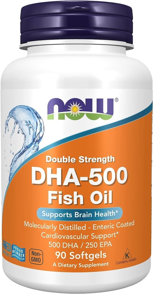 Şimdi Gıdalar DHA- 500 mg Bilişsel Fonksiyonlar, 90 sgels