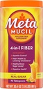 Metamucil 4-σε-1 Psyllium Husk Fiber Supplement, Real Sugar, 72 κουταλιές της σούπας, Πορτοκαλί Γεύση, Καθημερινή Fiber Σκόνη για Digestive Health, κατασκευασμένο με Φυτική Psyllium Husk Fiber